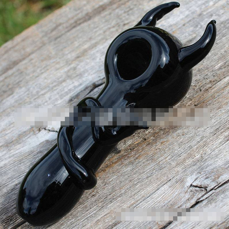 

Green Goblin Demon Glass Smoking Pipes Devil Black Tobacco Smoke Hand Herb Pipe