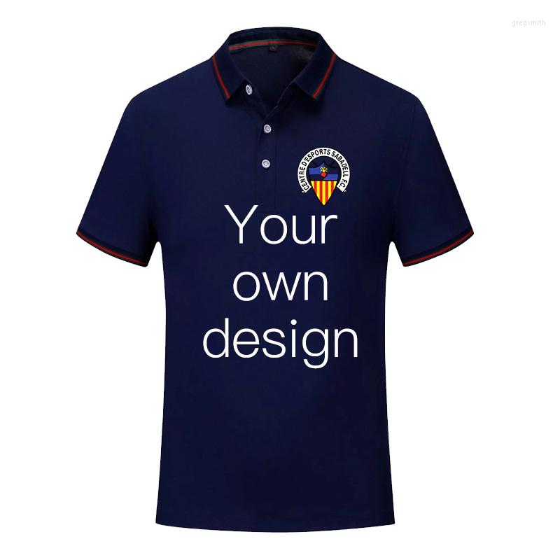 

Men' Polos Classic Design Golf Shirts Custom Print Po Logo Make Your Own Perfect Unisex Comfortable Short Sleeve Cotton Tops, Black