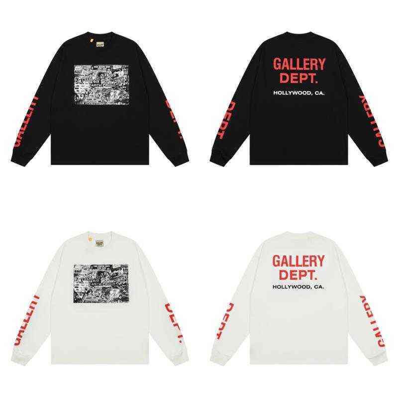 Gallerydept Designer Sweaters Film Poster Cartoon Graffiti Back Letter Print Men's Long Sleeves Bahb