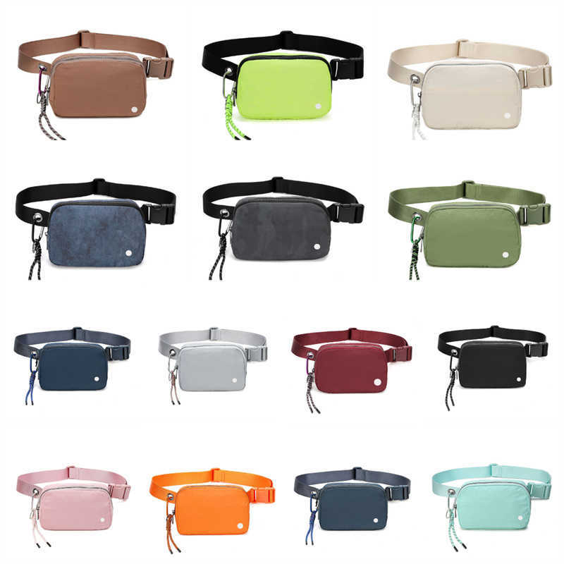 

2022 lu-60 Outdoor Bags Women Men Waist Bag Gym Elastic Adjustable Strap Zipper Fanny pack #60, #5