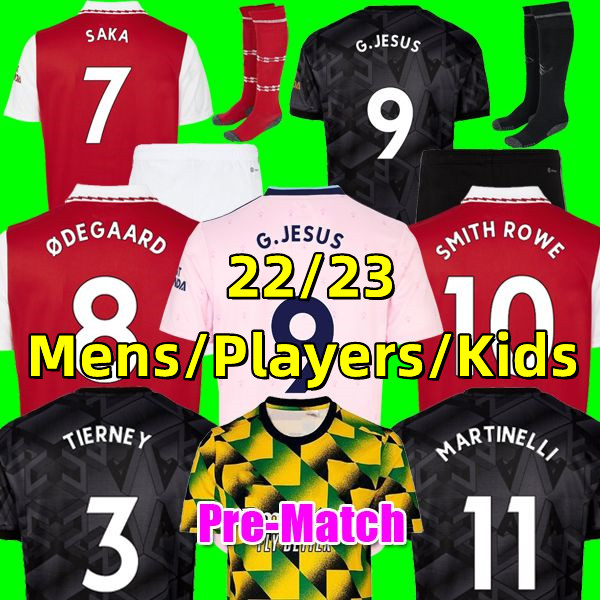 

22 23 G.JESUS SAKA soccer jersey Fans Player version SMITH ROWE ODEGAARD SALIBA ZINCHENKO MARTINELLI TIERNEY ArSen 2022 2023 football tops shirt Men Kids kit, Bag