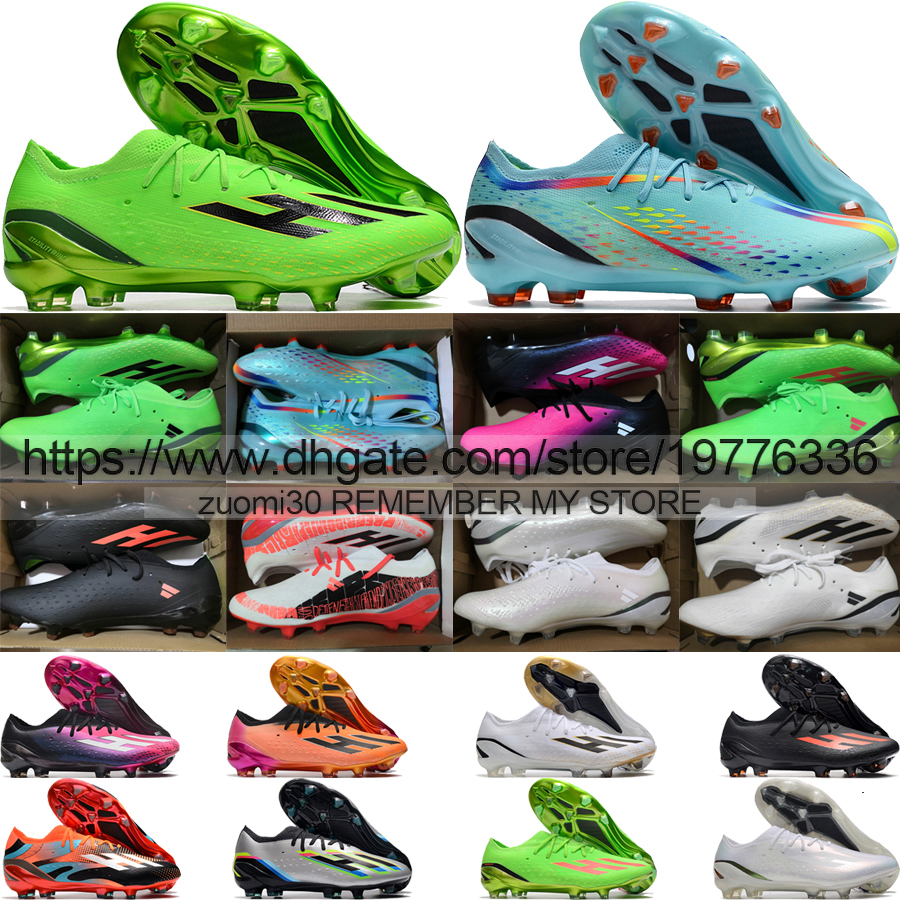 

Send With Bag Football Boots X Speedportal.1 FG Mens Soccer Cleats Top Quality Leather Trainers Green Blue Silver Black Red White Orange Gold Football Shoes US6.5-11.5