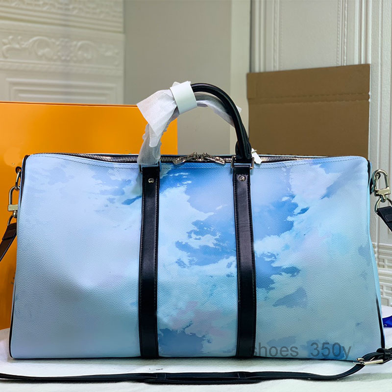 

Evening Bags Ladies Large Tote Travel Bag Quality Layer Canvas Fabric Handbags Lined With cowhide Leather Pouch Shoulder Strap Detachable A