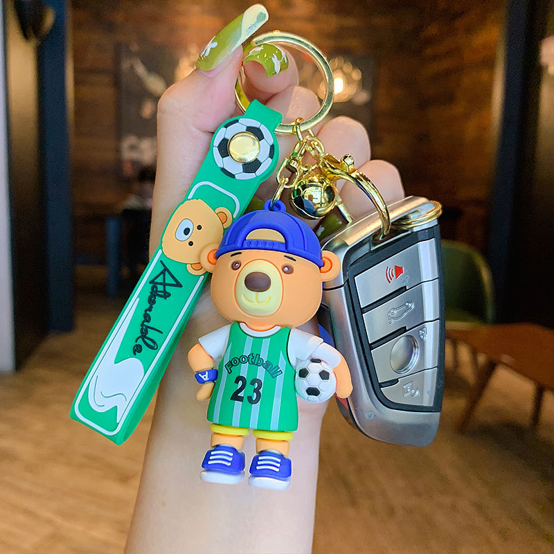 

2022 World Cup Qatar Football Fashion Keychains men footballs baobao car key ring creative buckle keychain bag charm portachiavi designer luxury association