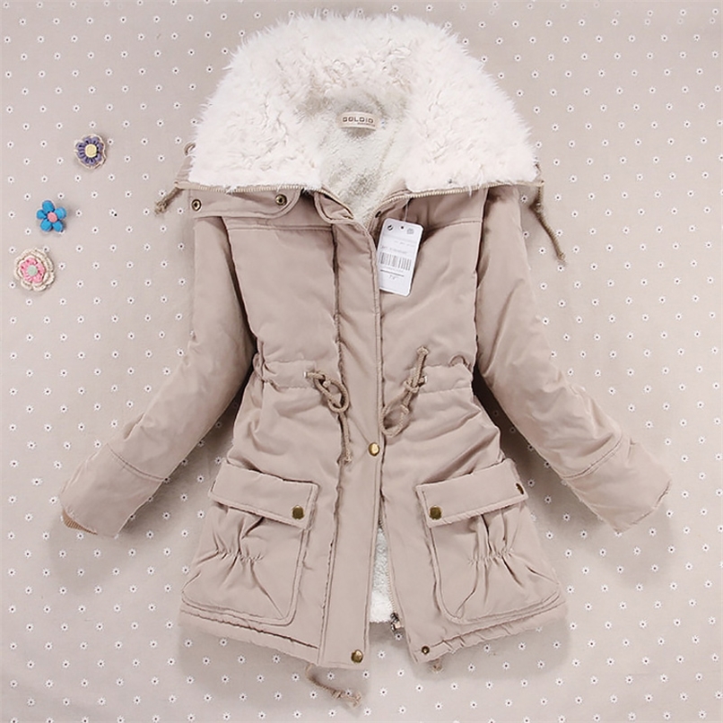 Women's Down Parkas Women winter jacket thicken hooded long down jacket women coat slim fit hair collar cotton-padded clothes coat women dow
