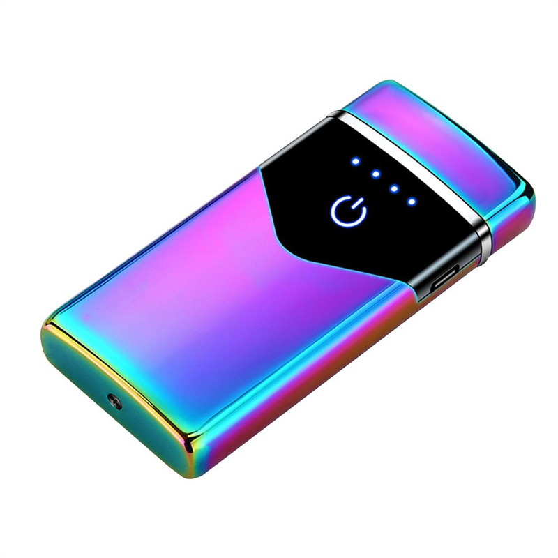 

New Double ARC Electric USB Lighter Rechargeable Plasma Windproof Pulse Flameless Cigarette lighter colorful charge usb lighters Epacket