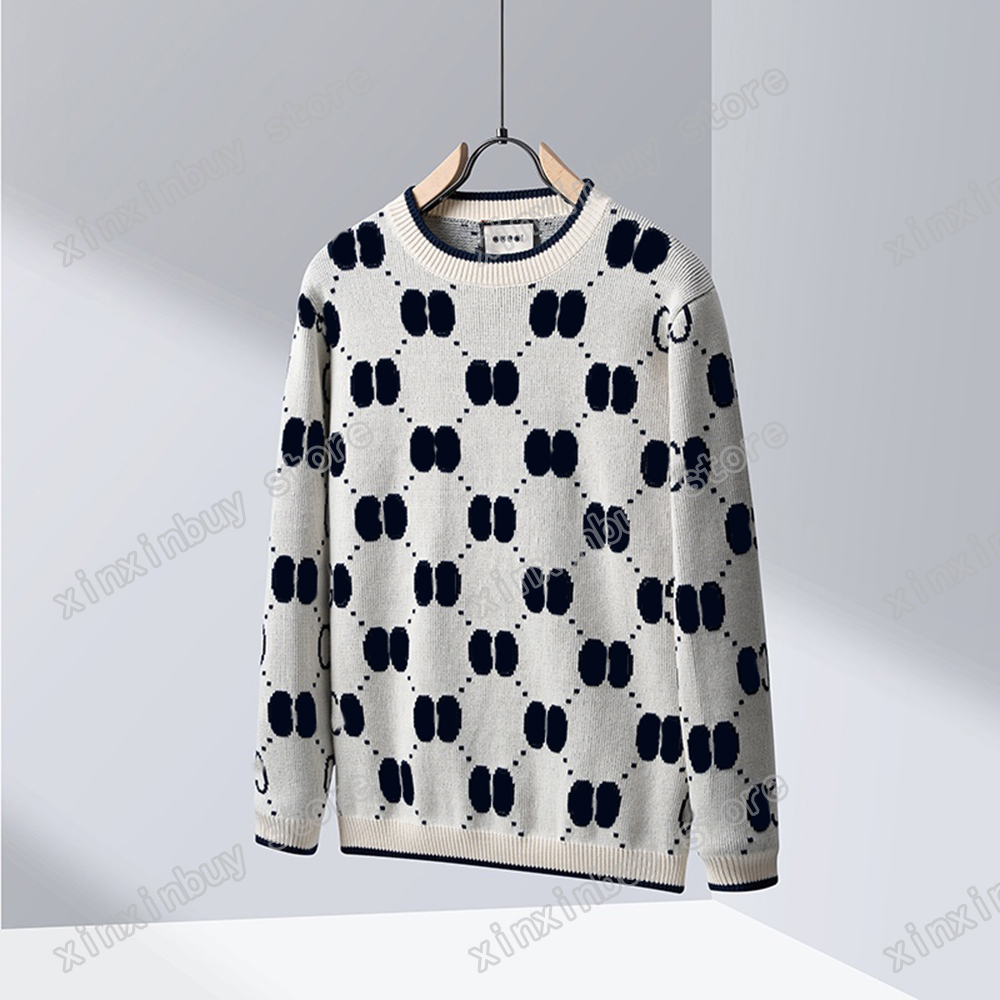 

xinxinbuy Men designer sweater Hoodies Paris Jacquard double letter women Sweatshirts black yellow XS-2XL, Multi