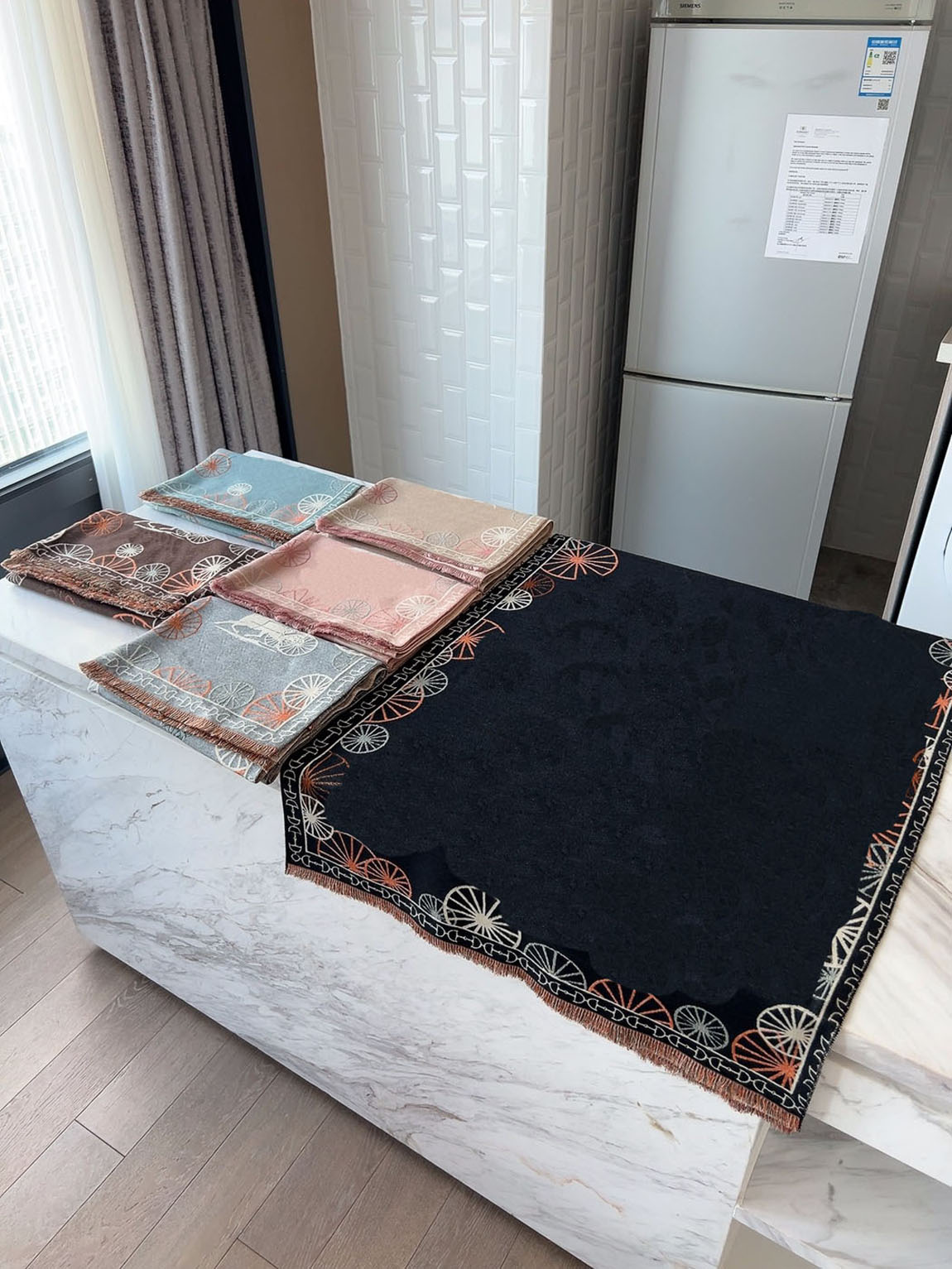 

23ss 7colors Autumn and Winter Imitation Cashmere Scarf Women's Double-sided Versatile Cape Dual Scarf