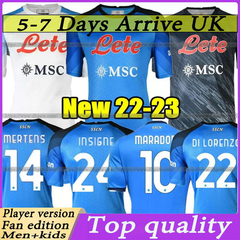 

player fans 22 23 SSC Napoli Soccer Jerseys Halloween LOZANO OSIMHEN ZIELINSKI LIMITED EDITION Football Shirt MAGLIA RRAHMANI MARADONA 2022 2023 Naples men kids kit, Black