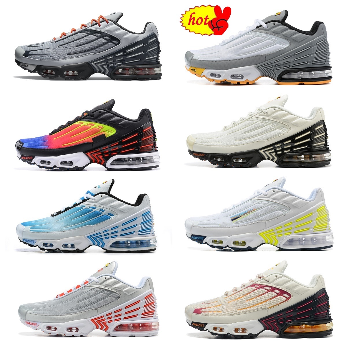 

WITH BOX designer TOP Running Shoes tn tuned Plus 3 Casual Shoes tns Mens Women trainer airs Tan Burgundy Orange Triple black White Aquamarine Silver Smoke Grey Blue Vo, Tn10