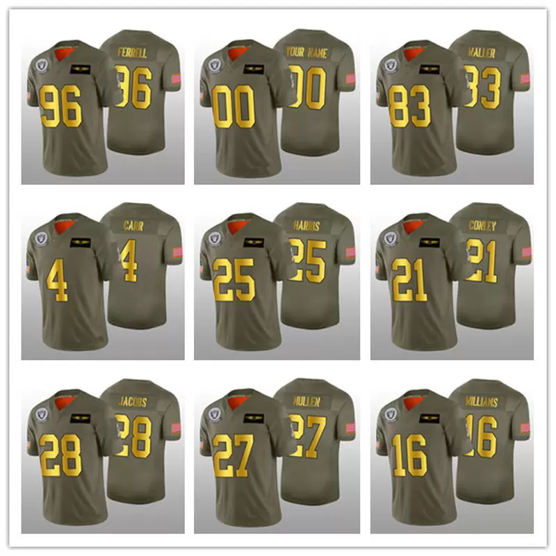 

Jersey Las Vegas''Raiders''MEN Women youth Football 2019 Salute to Service''nfl, 13