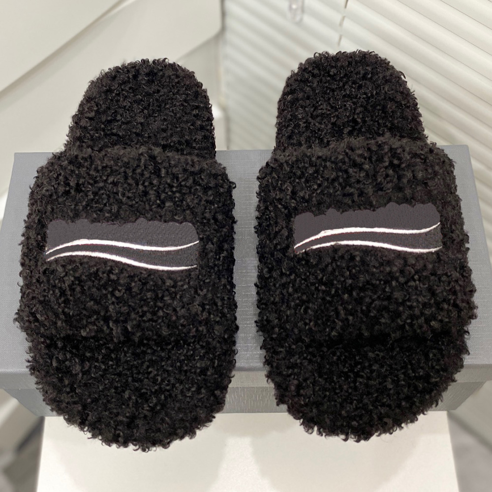 

FURRY SLIDE SANDAL official website with the same style Furry sandals black fake shearling white sports embroidery popular classic fashion home outdoor mules, Grey