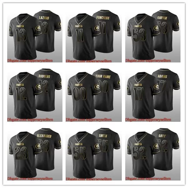 

Jersey Green Bay''Packers''MEN Women youth Rodgers Black Football Golden''nfl, 18