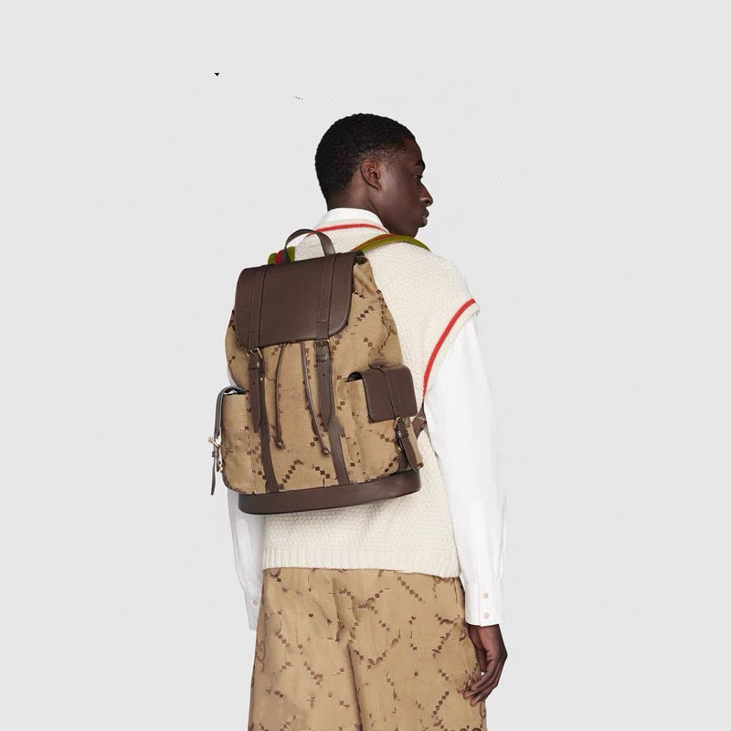 

High Quality Backpack Style Luxury Designer Handbag Ladies Fashion Handbag Two Shoulder Strap Bag Letter Zipper Backpack, Black 30* 42*8cm