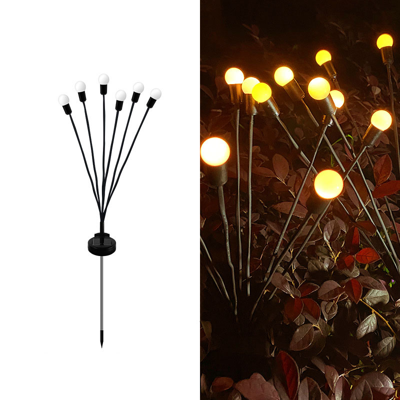 

Solar Garden lights firefly Outdoor Waterproof Home Camping Park Decoration Warm white coloful