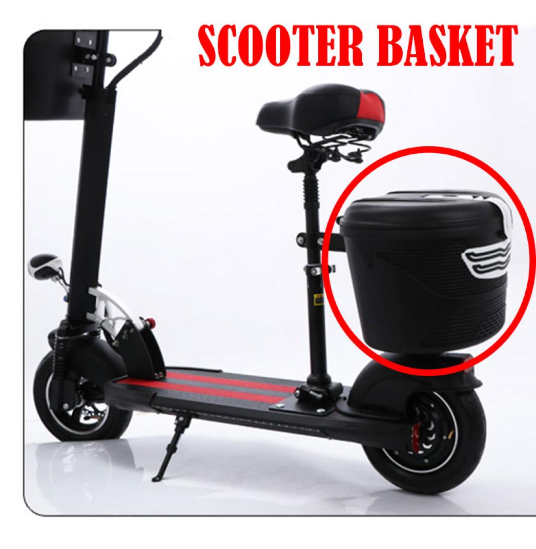 

Plastic Basket with Cloth Lining and Lock for Electric Scooter Installation