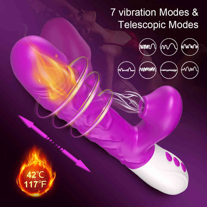 Sex toys Vibrator Massager Sucking Dildo Thrusting with Female Masturbation Clit Sucker Clitoris Vacuum Stimulator Adult Goods for Women1-image-799924200