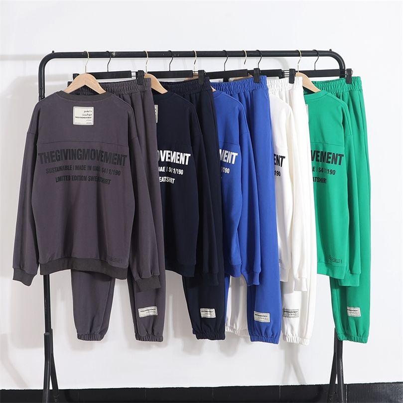 

Mens Tracksuits TGM Mens Lightweight Lounge Oversized Sweatshirts Long Sleeve Crew Neck Topspants Unisex Clothing Outwear Loose Fit Spring 220906, White pant