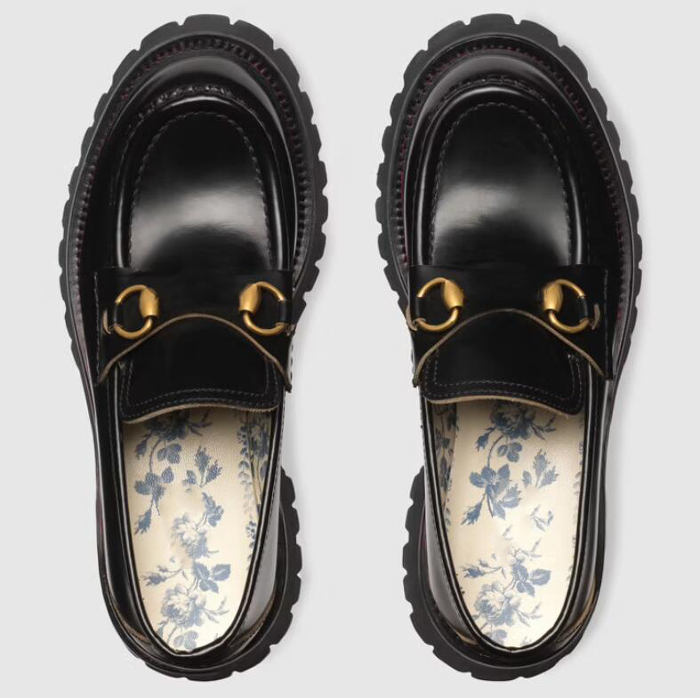 

Luxury Womens Loafers Casual shoes Cowhide Buckle 100% Leather Trainers Sneakers Shoes Black Bottom Lady Platform S Esks