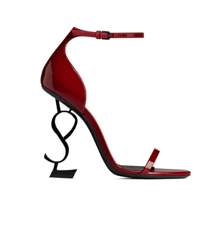 

322 women luxury Dress Shoes designer high heels patent leather Gold Tone triple black nuede red womens lady fashion sandals Party Wedding Office pumps