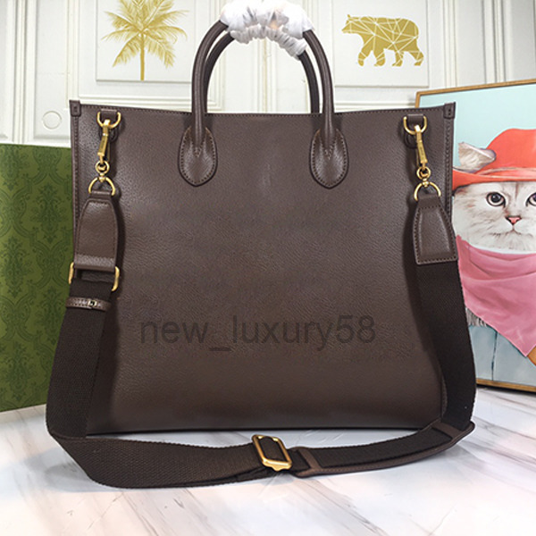 

Superior quality large capacity tote bags green letter Handbags Double side Full leather embossed Toron handle Fashion Shoulder shopping Bag, Brown