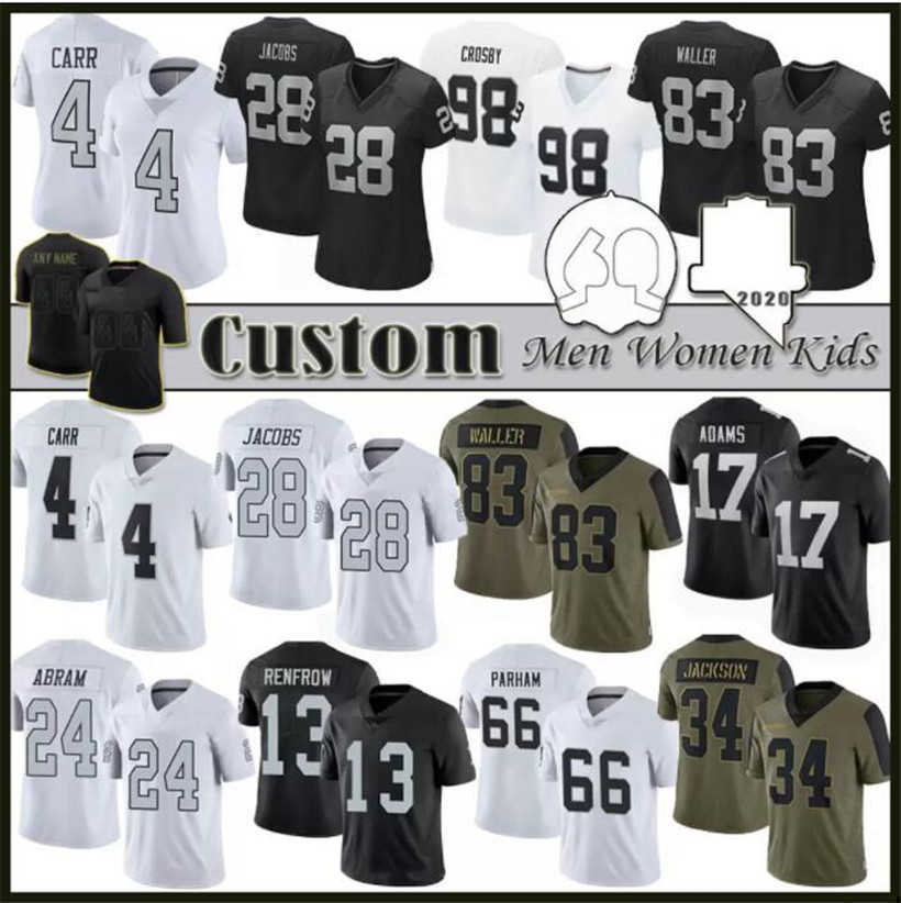 

Custom Las Vegas''Raiders''17 Davante Adams Jersey Derek Carr Maxx Crosby Hunter Renfrow Josh Jacobs Darren Waller nice Football Jerseys 4xl big size, As photo