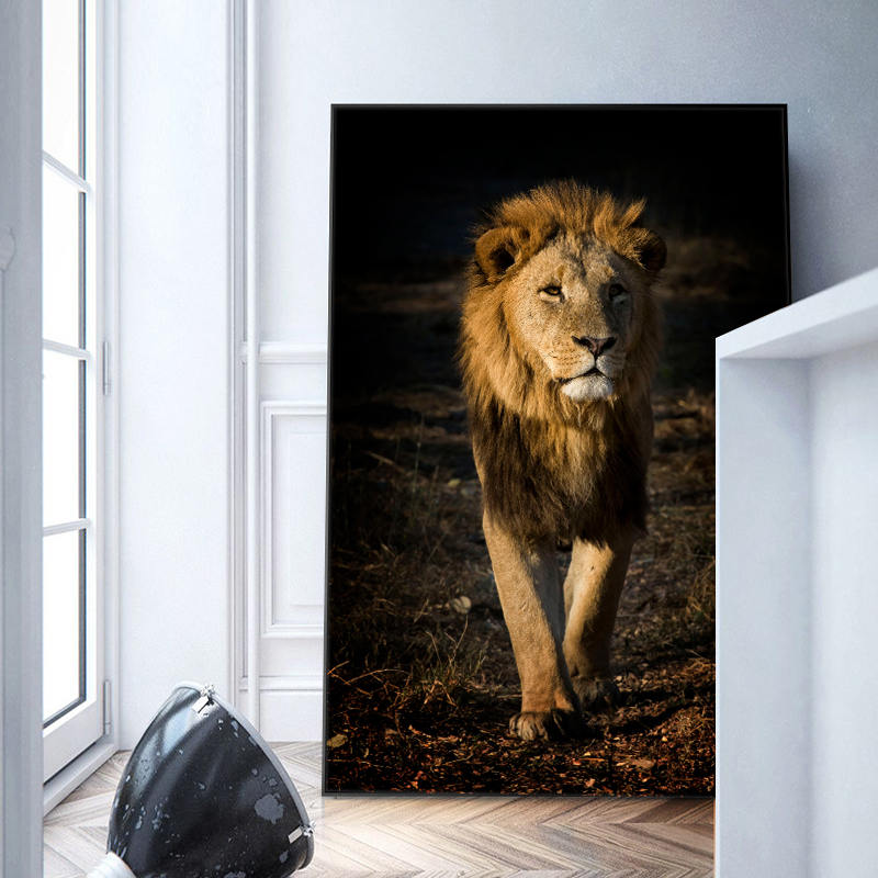 

Canvas Painting Africa Lion Wild Animals Art Posters and Prints Modern Cuadros Wall Art Pictures For Living Room Home Decor