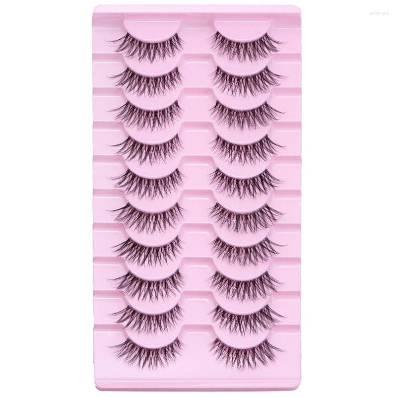 

False Eyelashes Handmade Short 3D Effect Light Volume Faux Mink Lashes Fake Cat Eye