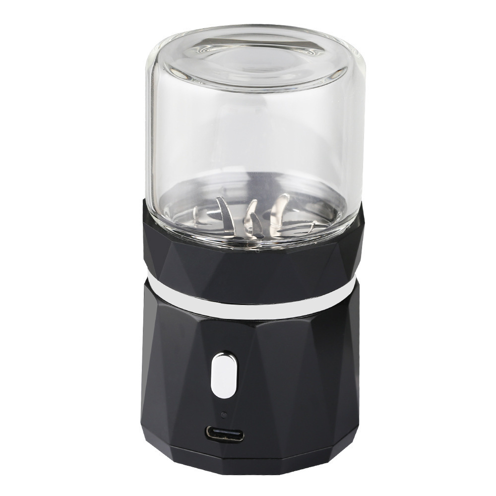 

Lightweight portable mini 50mm electric smoking grinder Shredder herbal PC glass stainless steel tobacco grinders