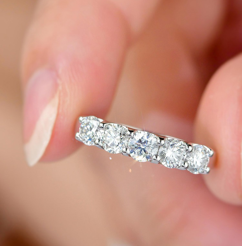 

Luxury Shiny Crystal Zircon Engagement Rings For Women Female Wedding Jewelry Accessories Gift Fashion Women Sterling Silver Ring