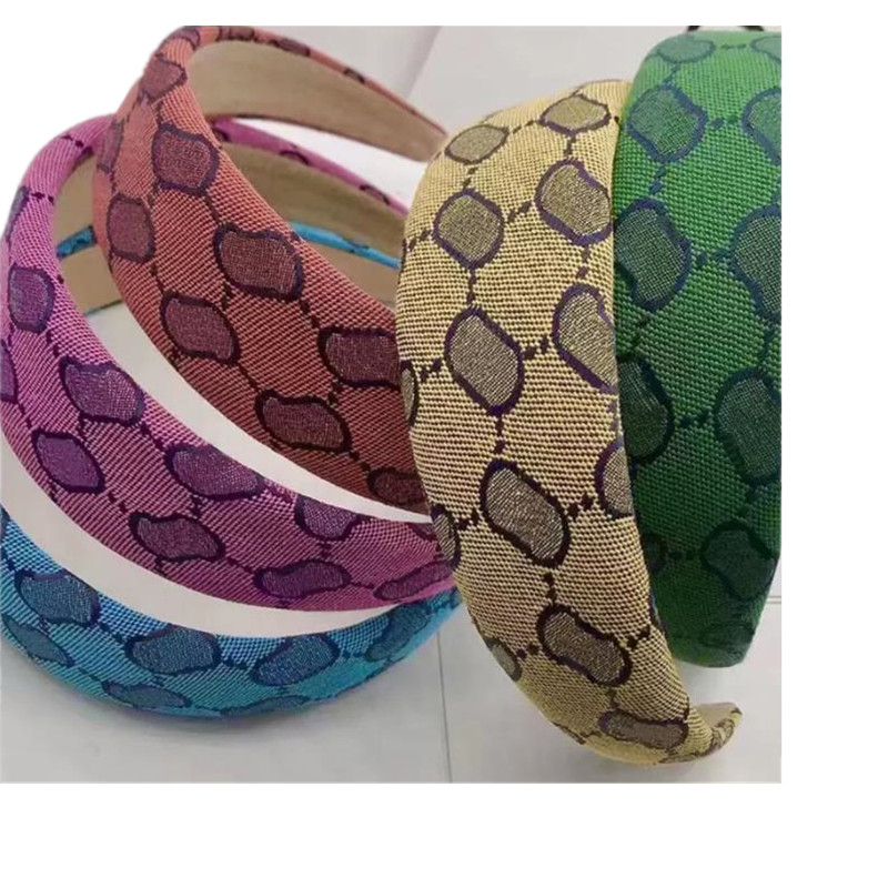 

Colorful Knitting Letter Jacquard Wide Headband Classic Designer Ladies Headdress Hoop Elegant Wide Hairband Headwrap High quality