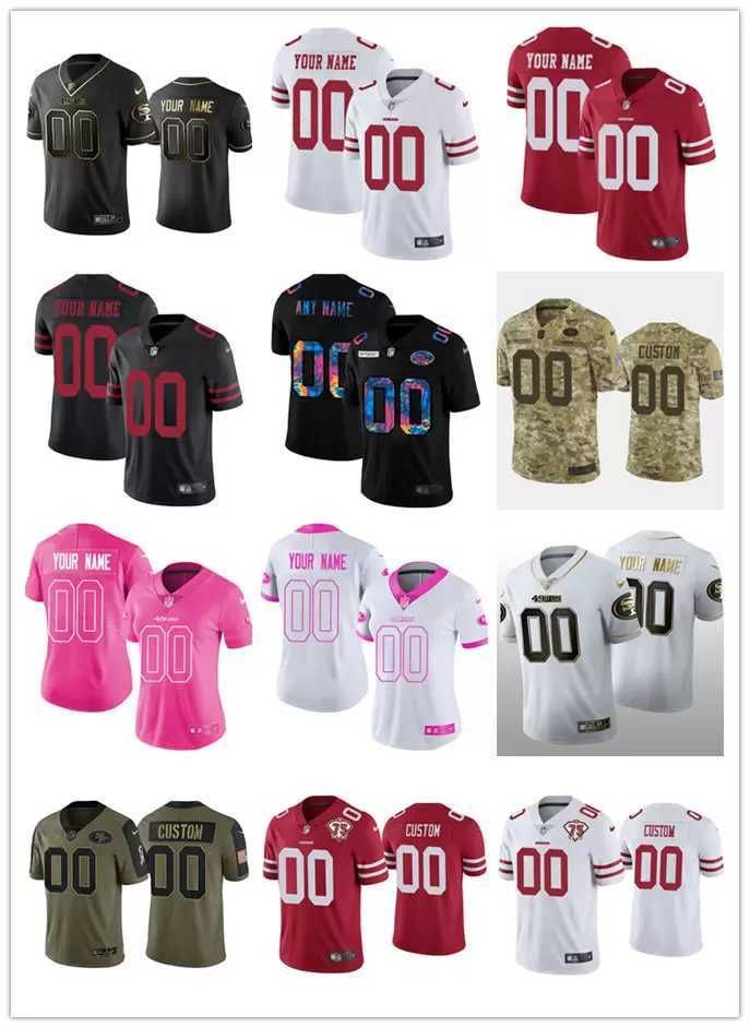 

Jersey Customized Football San Francisco''49ers''MEN WOMEN YOUTH 100% Embroidery S-6XL''nfl