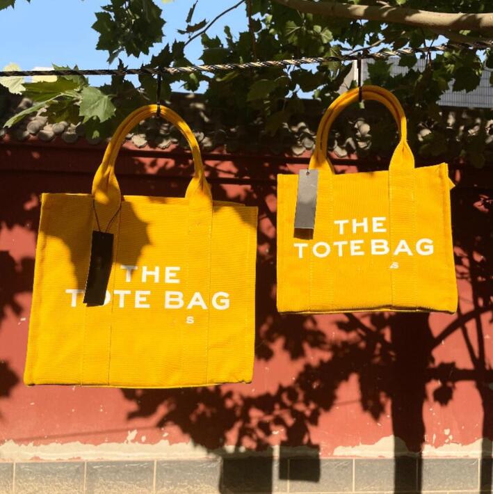 New Fashion classic Summer Solid Color Jacquard Commuter larger Canvas Tote Bag Women's Handbag with letters print