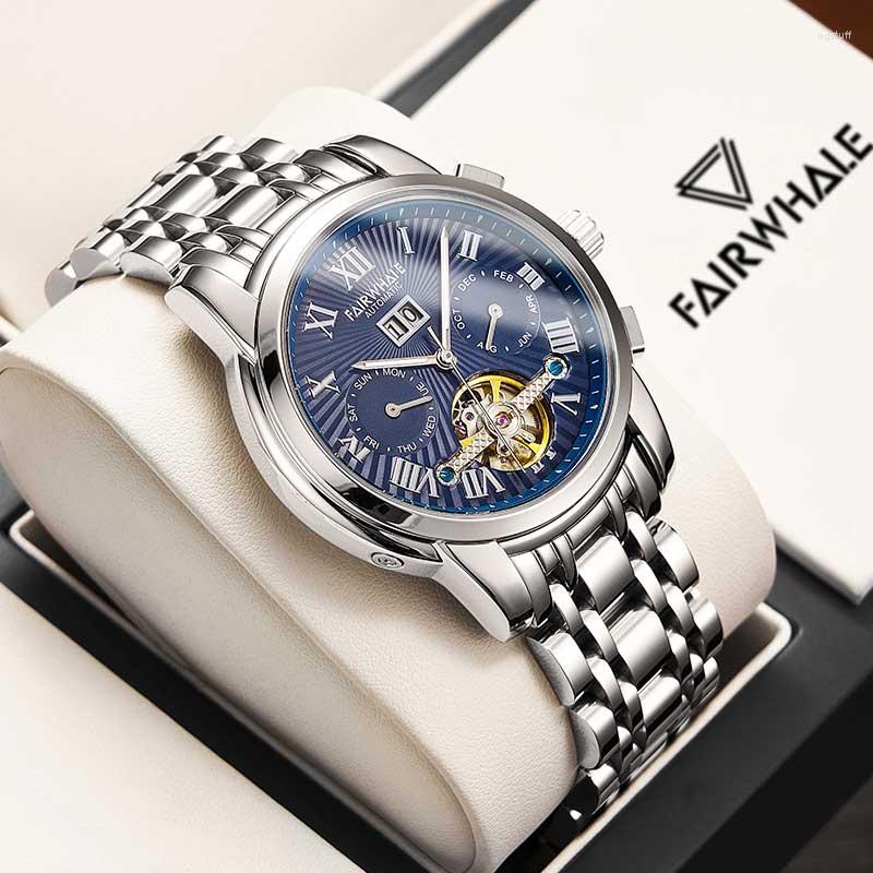 

Wristwatches Mark Fairwhale Trend Men Brand Watch Diving Black Technology Automatic Luminous Stainless Steel Mechanical, Fw-6060-1