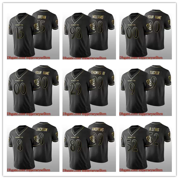 

Jersey Baltimore''Ravens''MEN Women Youth Football black gold''nfl, 15