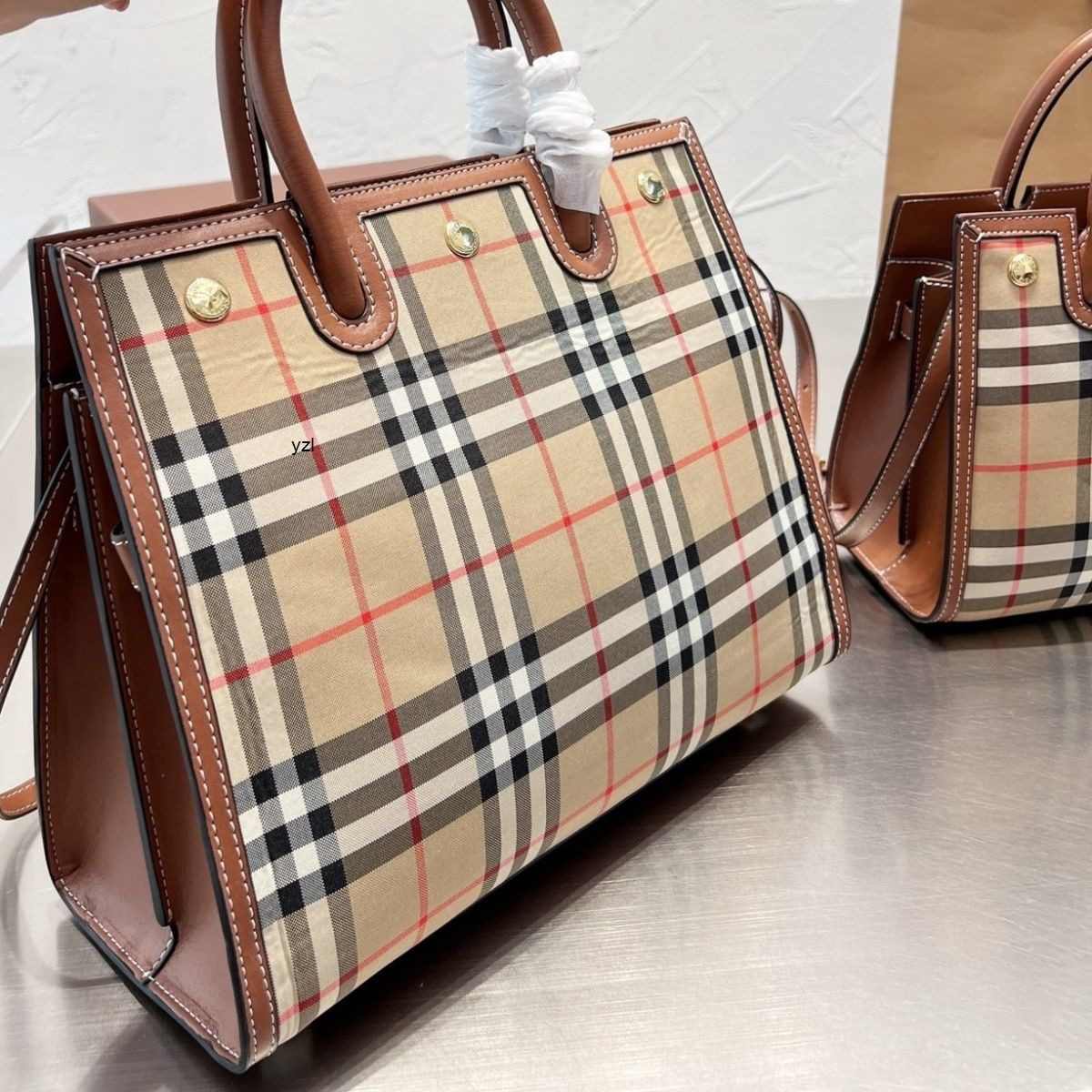 

Designers Handbags Burbrerys Women's Cross Bag Shoulder Handbag Fashionable New Style High Configuration Size 30 25 Yzl, Sky blue