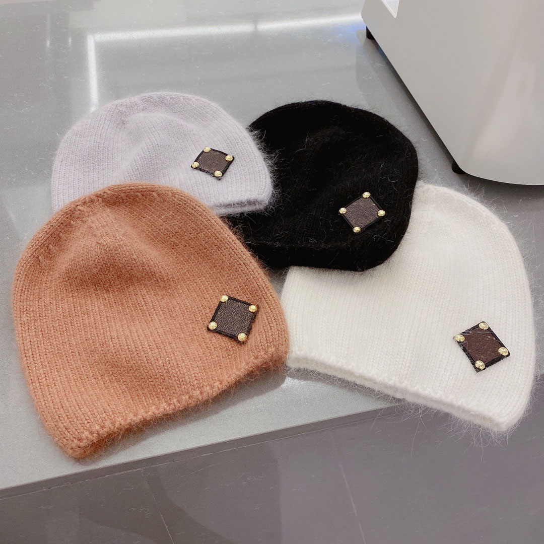 4Colors designer beanie for woman luxury designers hat outdoor baseball cap warm cashmere wool knitted beanies sport hats skull caps fitted bonne