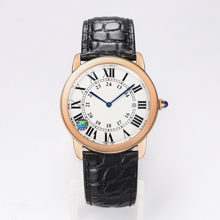 Mode Hommes Montre Femme 36mm 30mm 316 Boîtier En Acier Inoxydable Bracelet En Cuir Mouvement À Quartz de haute qualité Classique Montres-Bracele