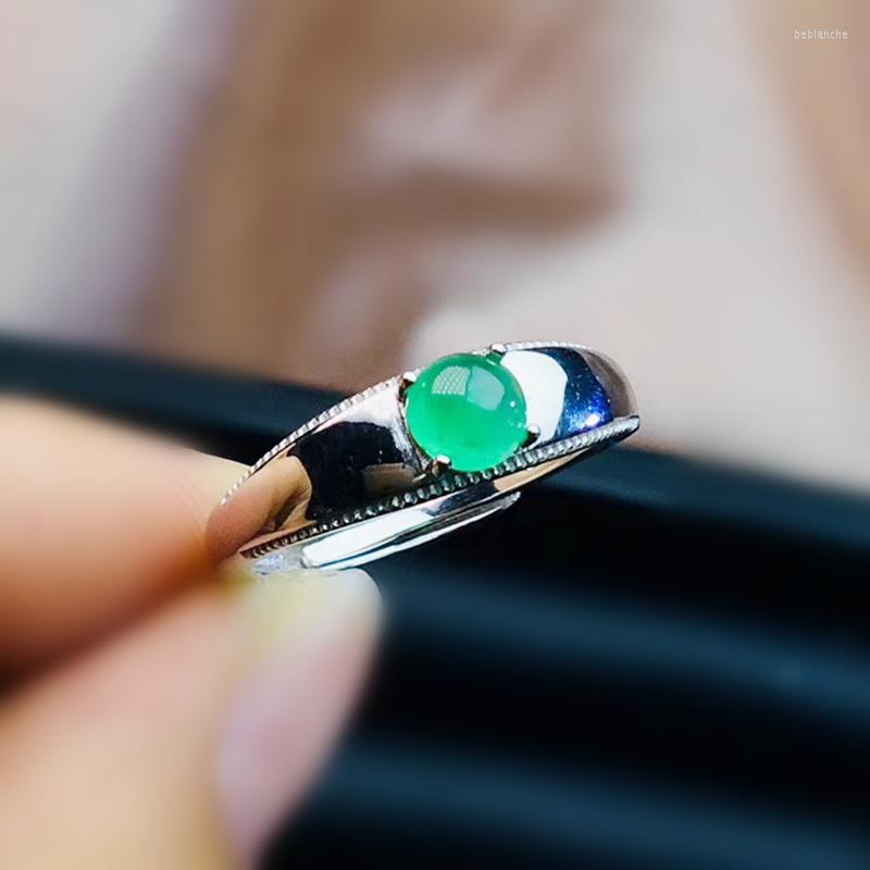 

Cluster Rings Natural Real Emerald Small Round Ring Per Jewelry 5 5mm 0.5ct Gemstone 925 Sterling Silver Fine For Men Or Women J210297