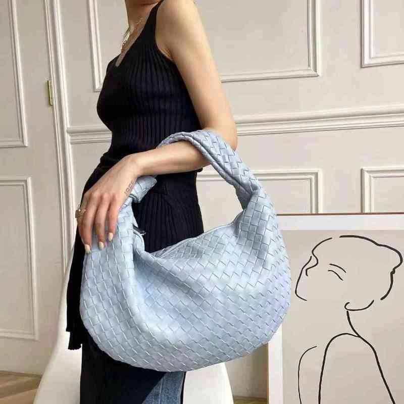 

Totes Bag Tote Bag Fashion Woven Bag Hand-woven Leather Designer Handbag Luxury Printing Large-capacity Shoulder Ladies Knotted Handle Casual Hand 1116, Dark blue