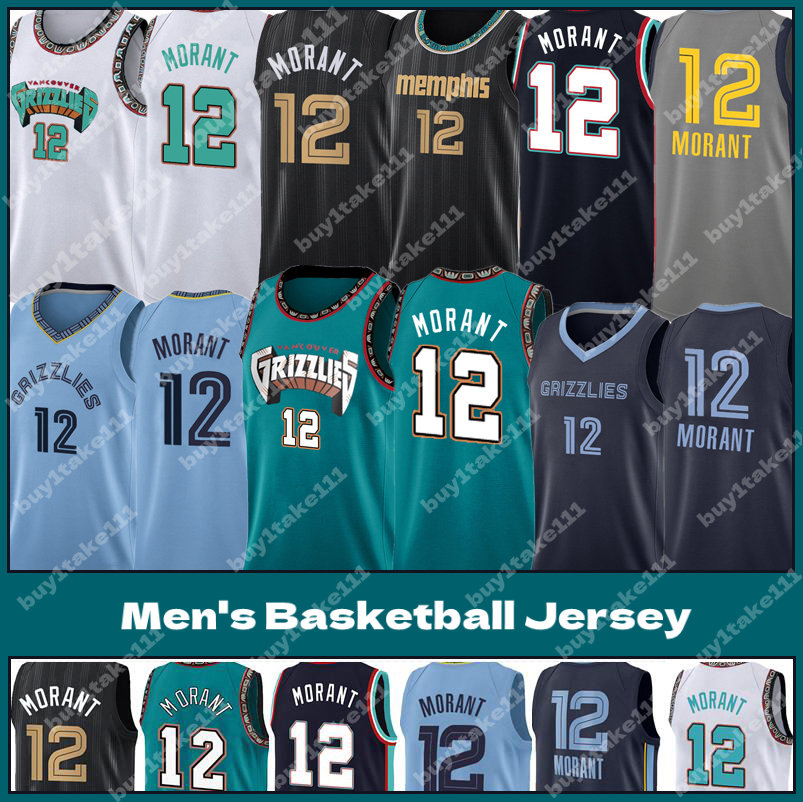 

Jersey Memphis''Grizzlies''Basketball 12 Ja LaMelo 34 Giannis Morant #1 Ball Antetokounmpo Mens Throwback Ray 34 Allen Jerseys, Men jersey