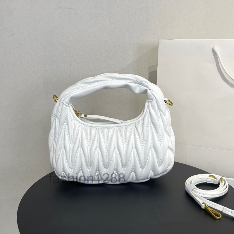 

Pleated Women Clutch Bag 7 Colors Crescent Handbags Crossbody Hobo Bags Shoulder Wristlet Bags Fashion Purse Sheepskin Genuine Leather Gold