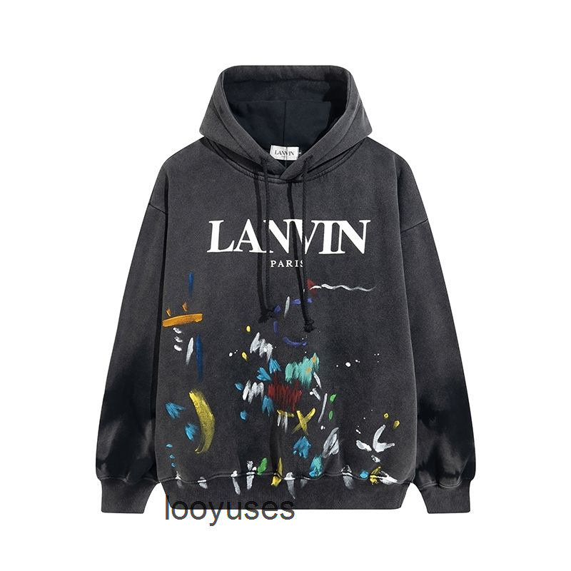 

Designer Hoodies Sweaters Galleryes Streetwear Dept Branded Lanvin Splash Ink Graffiti Print Men' Women' Autumn Co Winter Loose Hooded Hoodie Kjik, Khaki 2392