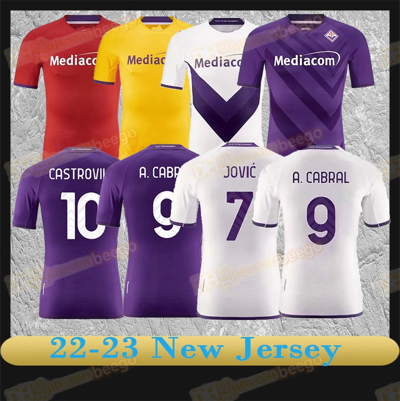 

soccer jerseys 2022 2023 CALLEJON ERICK MALCUIT VLAHOVIC Florence jersey Milenkovic C.Kouame CHIESA men socks full sets football shirts, 3 rd