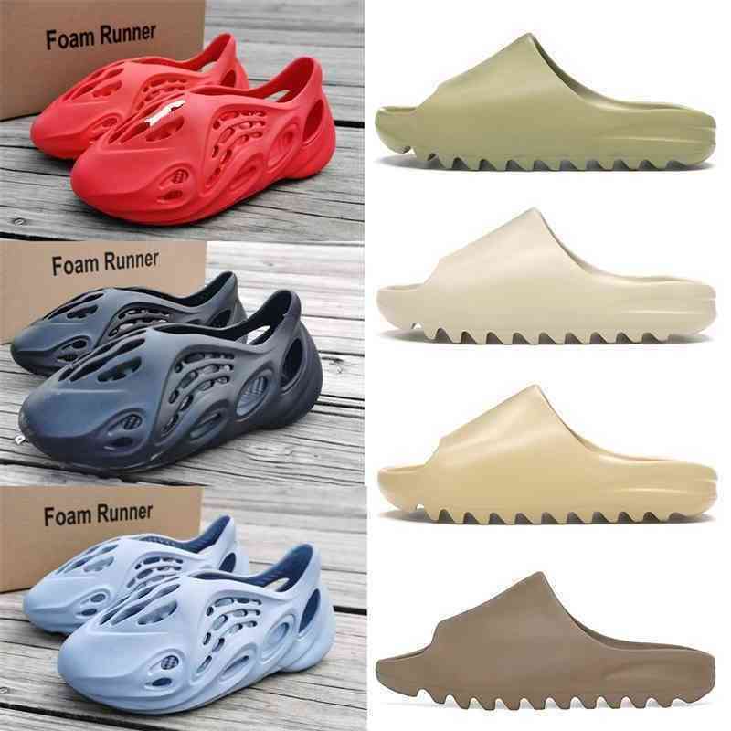 

Slipper Designer Yeesys Kanyes Womens Slides Mens Foam Runners Desert Sand Bone Resin Kids Childrens Sandals Luxury Trainers Black, A3 rice beige 36-45