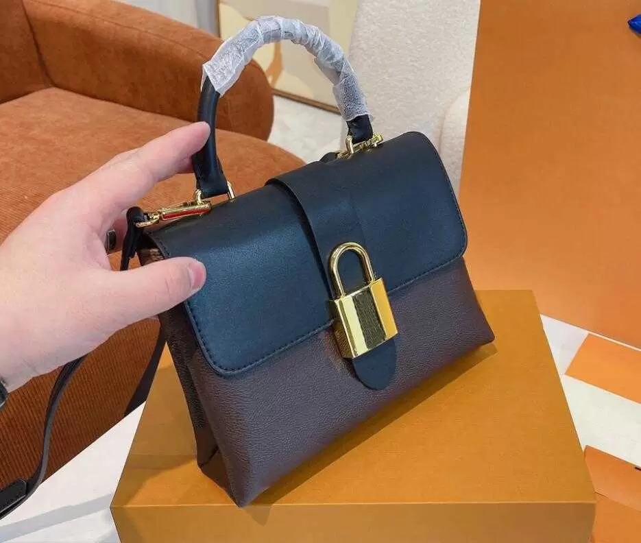 

2022 Women LOCKY BB M44141 Bag Purse Genuine Leather Luxury Satchel Bag With Handle Designer Shoulder Crossbody Totes Fashion Handbag Clutch Wallet, Brown