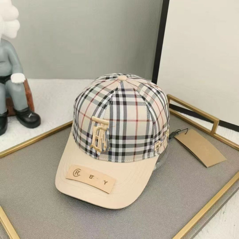 

Designer Brand Men's Visor Hat Ladies Casual Retro Plaid Letter Baseball Cap High Quality Embroidered Hat
