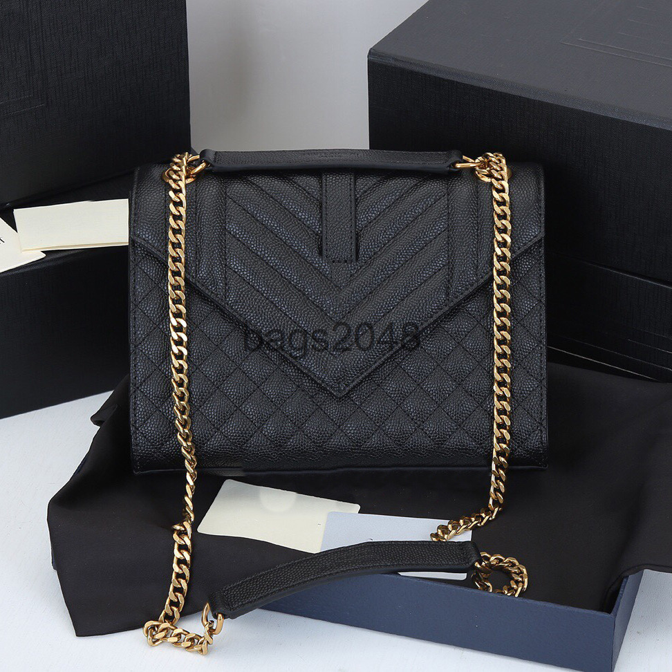 YLS SOCKS SAGS TOP Lady Sacs Fashion Sacs Femme Femme Épaulebag Femelle Chain-Chain Tote Sac Luxury Classic Genuine en cuir Épaule Counter Counts