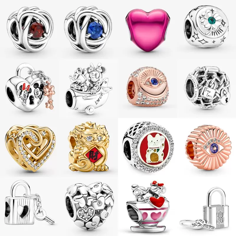 

2022 New Popular s925 Sterling Silver DIY Love New Year Lucky Lucky Beast Beads Pandora Collection Ladies Jewelry Fashion Accessories