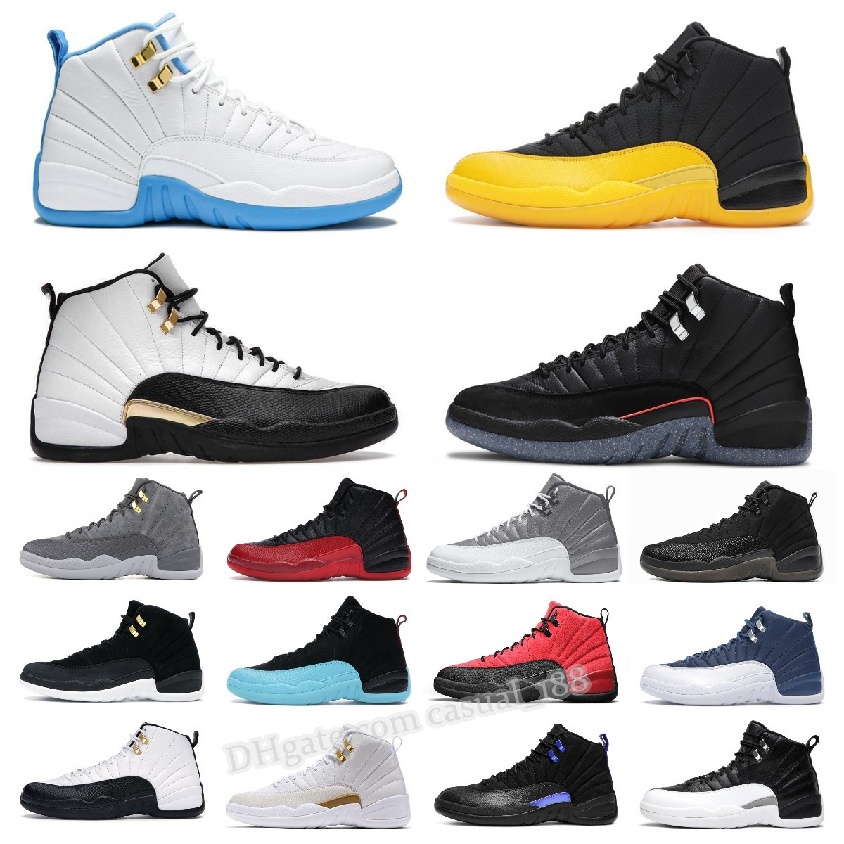 

Basketball Shoes Sneakers Taxi Hyper Royal Playoff Dark Concord Flu Game University Blue Gold Twist Royalty Michigan Indigo Jumpman 12 12S Mens designer Trainers, 1231